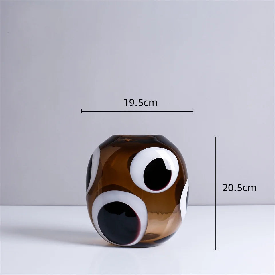 Afralia™ Transparent Spot Pattern Glass Vase for Home Decoration