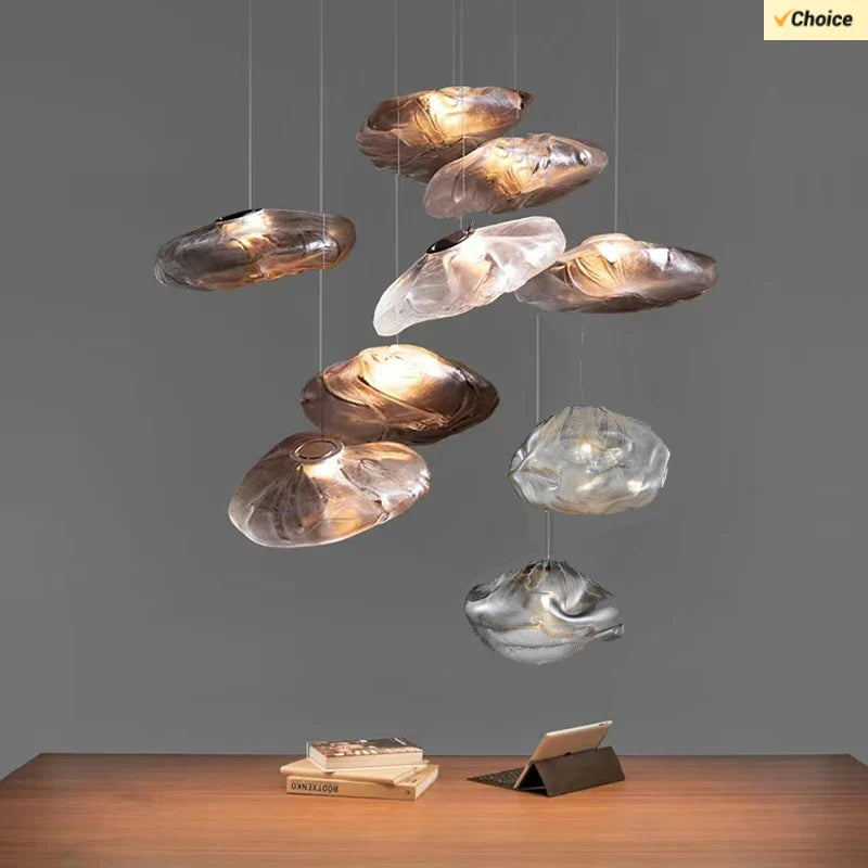 Afralia™ Glass Pendant Light: Nordic Chandelier for Living Dining Room Restaurant Loft Stairwell