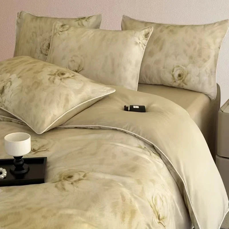 Afralia™ Summer Rayon Bedding Set: Cooling, Breathable, Skin-Friendly Comforter Set