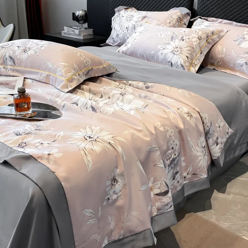 Afralia™ Luxury Floral Summer Quilt Comforter - Soft, Skin-Friendly & Machine Washable