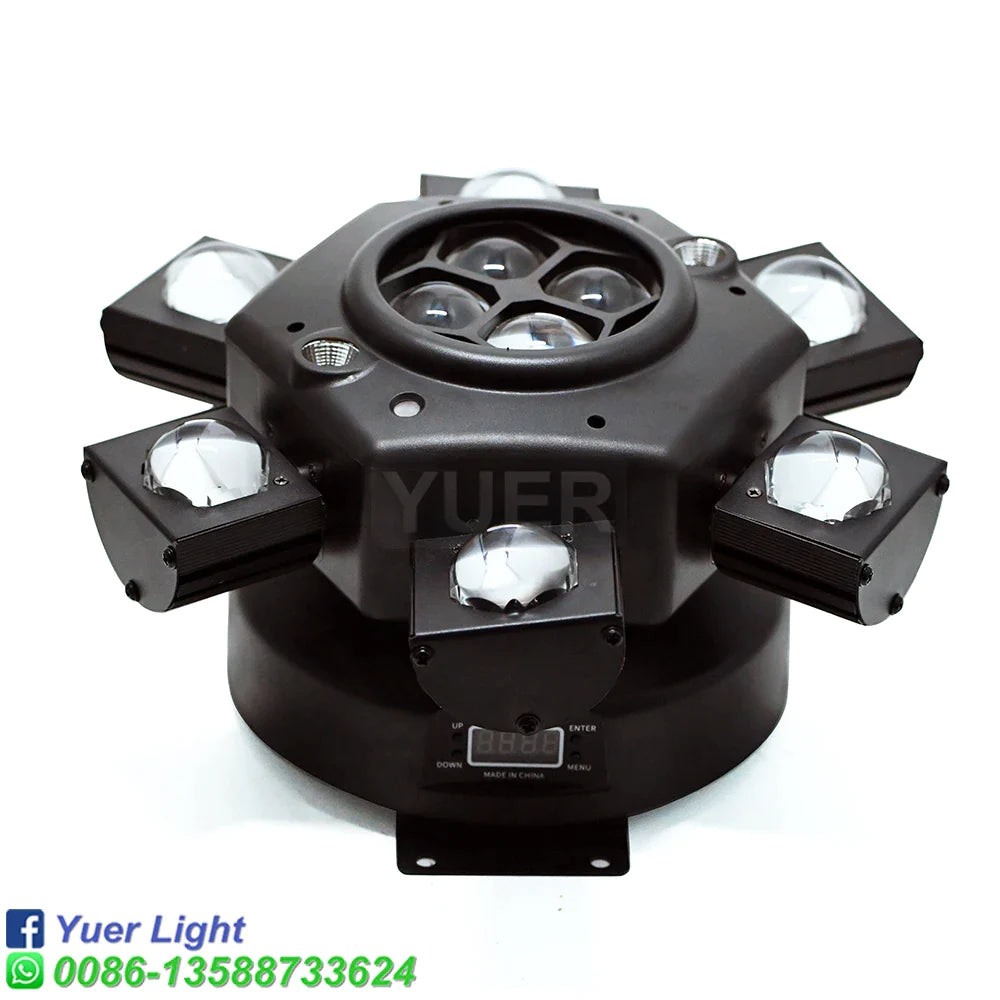 Afralia™ 6-Head Moving Beam Light with RG Laser Strobe, DMX Stage & RGB Rotation for Disco