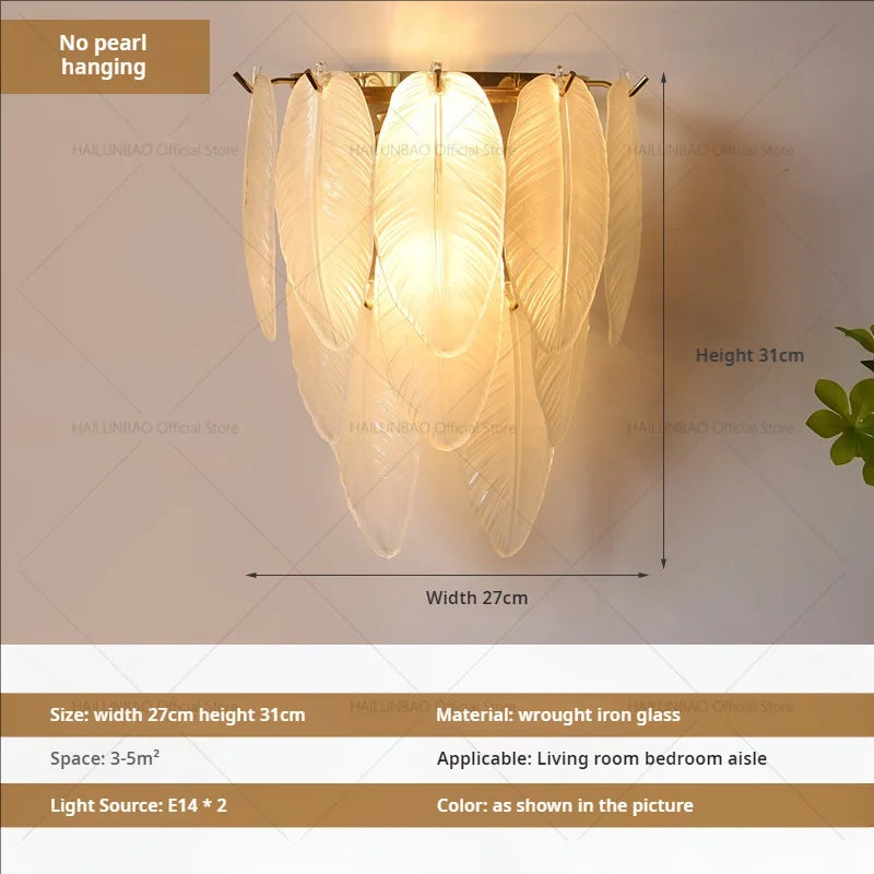 Afralia™ Luxe Crystal Glass Wall Lamp for Aisle, Living Room, Bedroom & Corridor Lighting