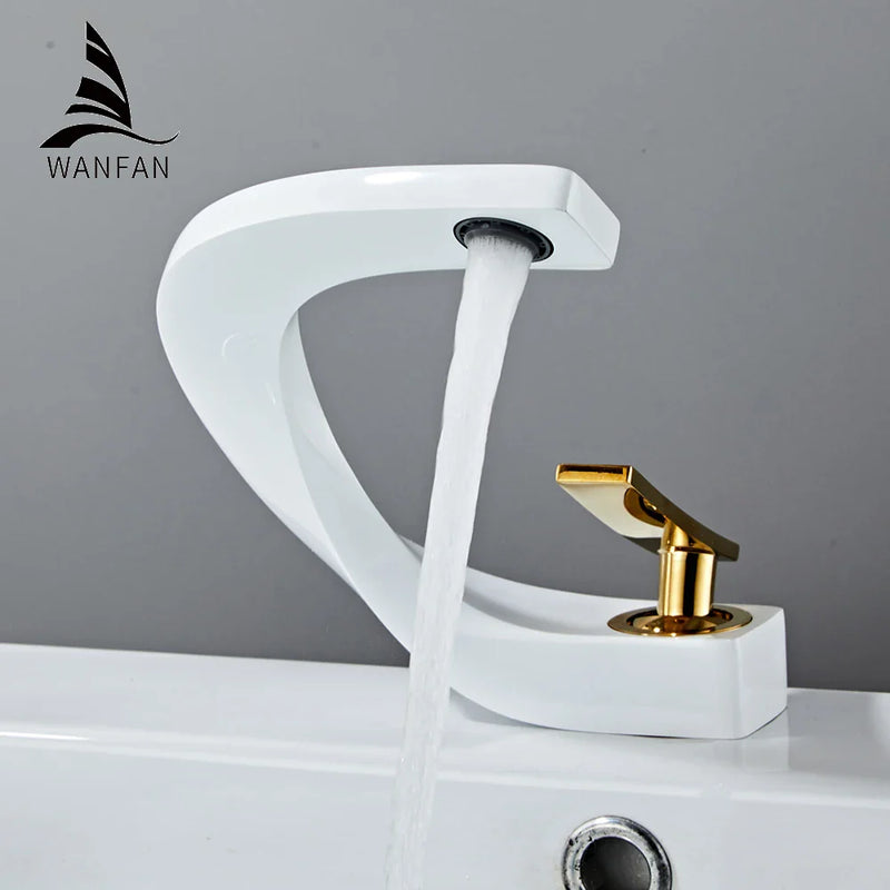 Afralia™ Modern Brass Basin Faucet Single Handle Single Hole Mixer Tap