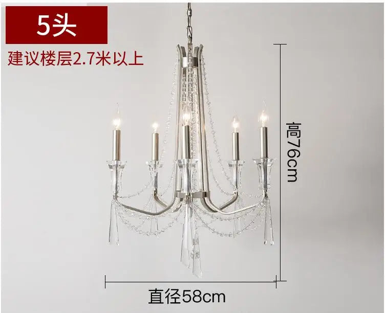 Afralia™ Modern Nordic Crystal Chandelier for Living Room Ceiling, French Style Large LED Lamp