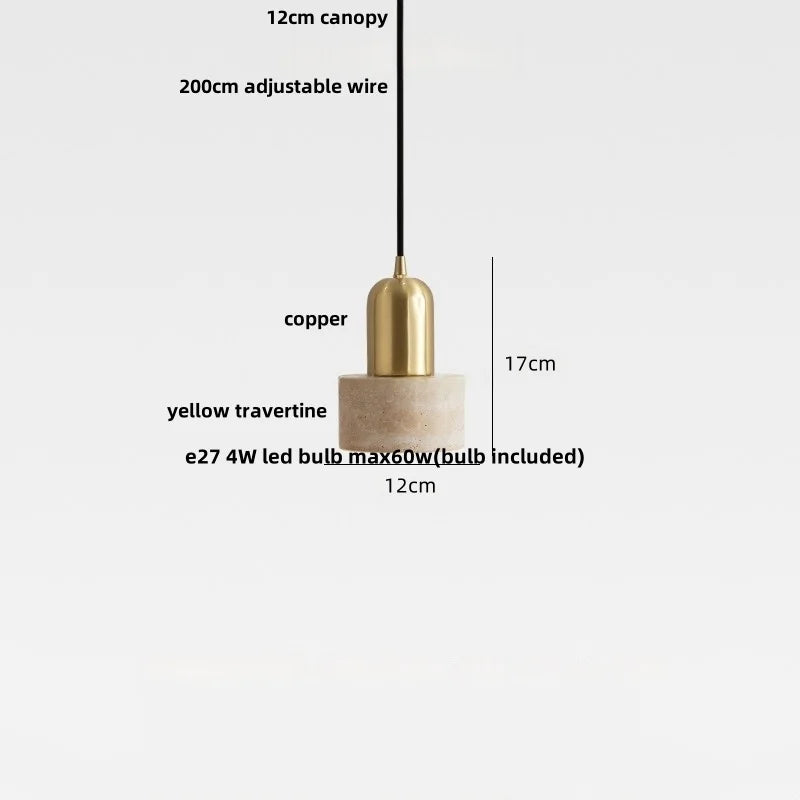 Afralia™ Copper Yellow LED Pendant Light Fixture for Dining Room and Kitchen