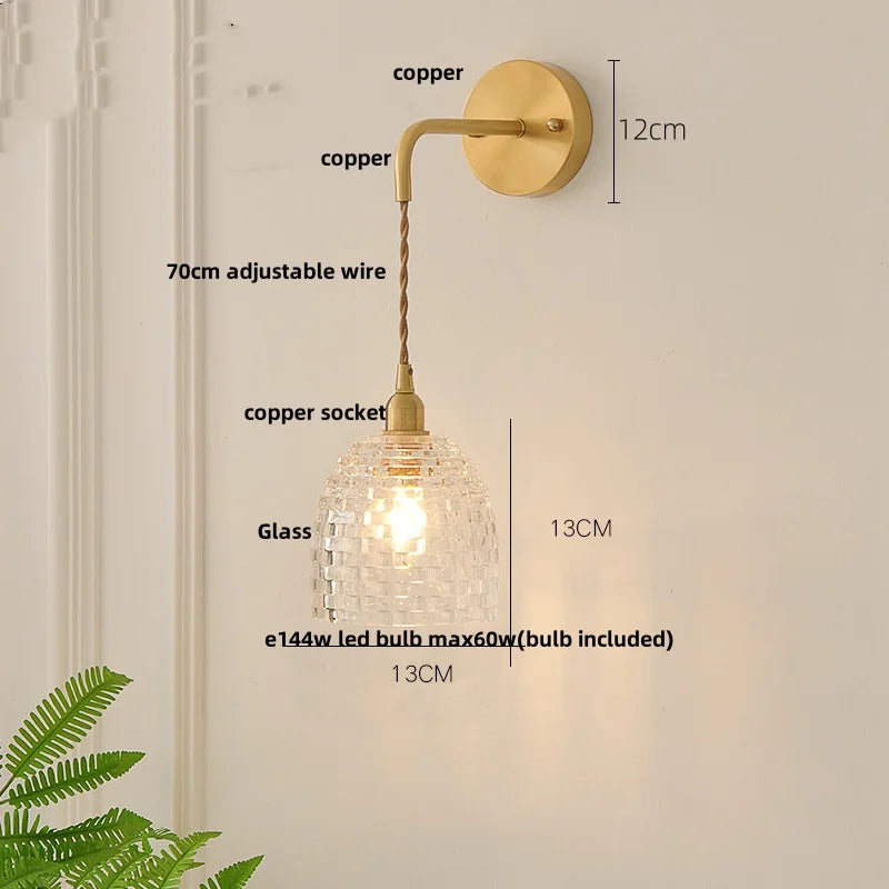 Afralia™ Flower Glass LED Wall Sconce Pull Chain Switch Modern Bathroom Mirror Light