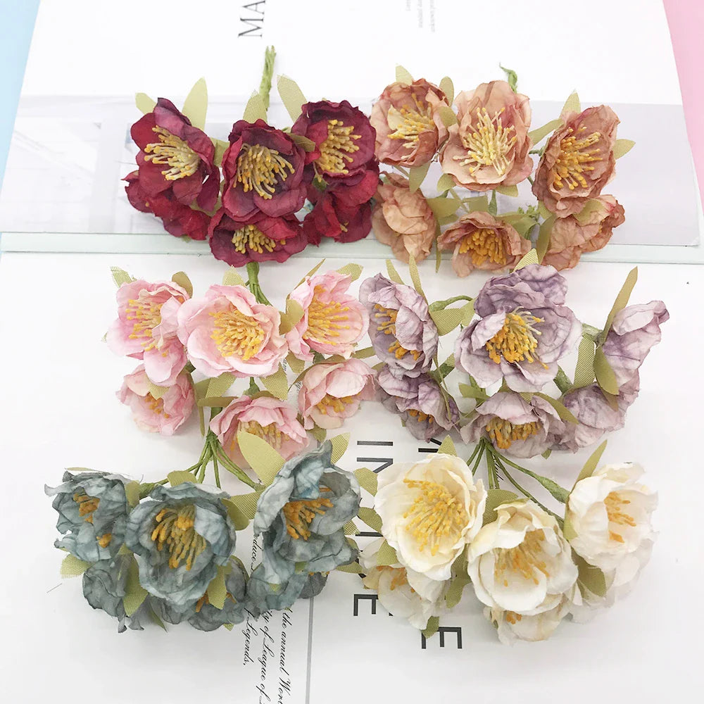 Afralia™ Plum Bossom Silk Stamen Flower Wall Decor for Home, Christmas & Wedding