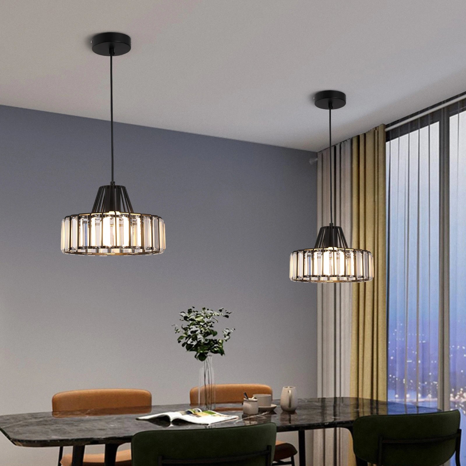 Afralia™ Modern Minimalist Pendant Lights, Led Black/Gold Hanging Lamps for Interior Decor
