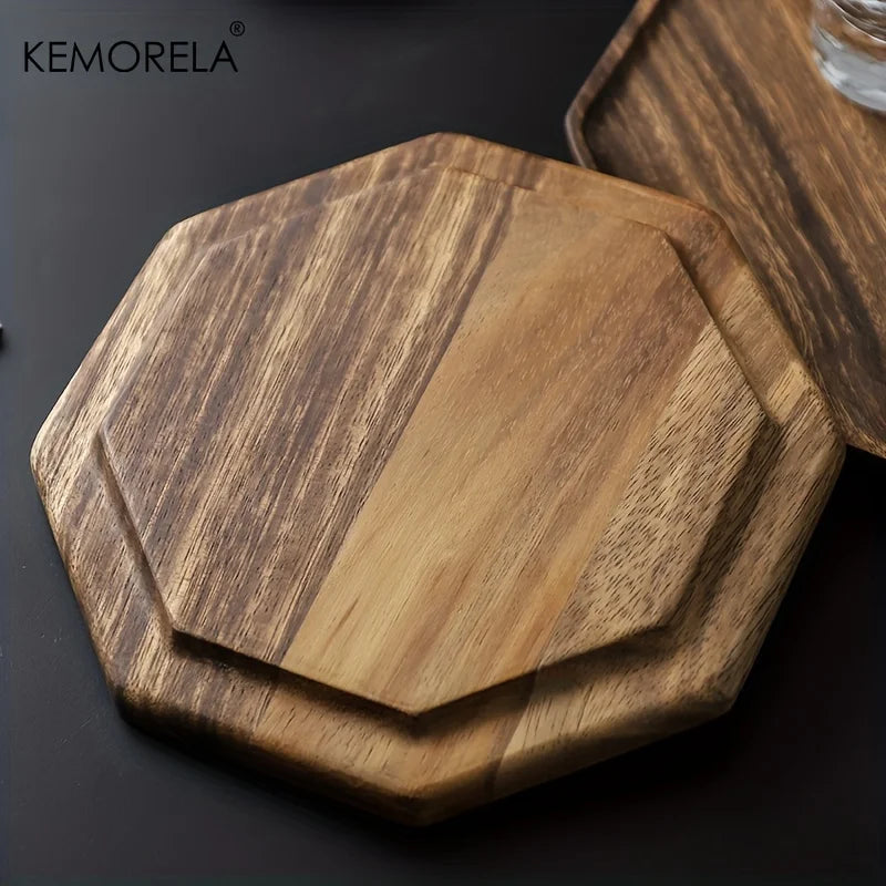 Afralia™ Creative Acacia Wood Plate - Versatile Rectangle Octagonal Tray