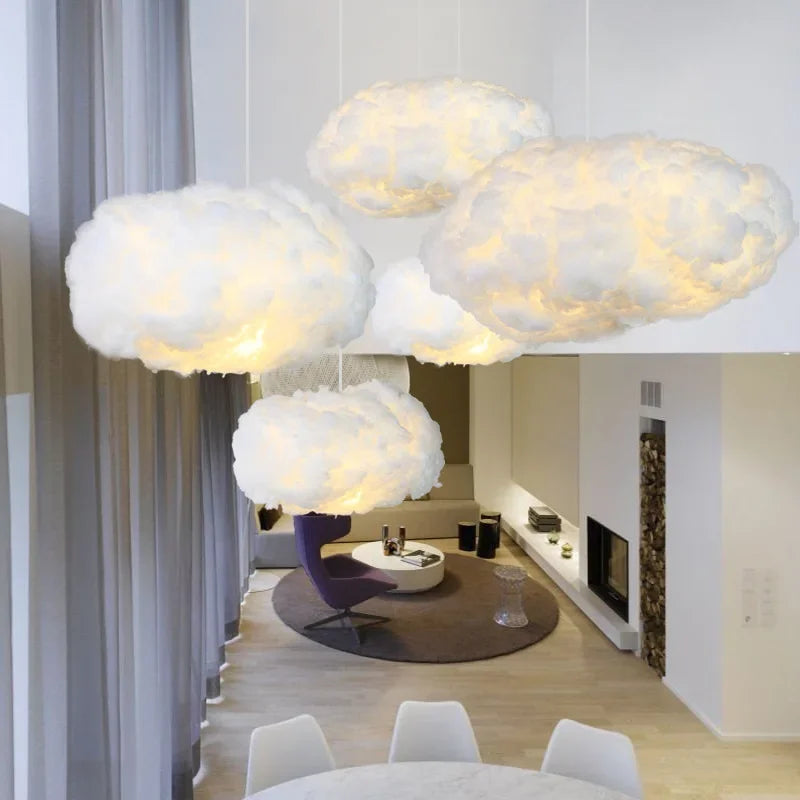 Afralia™ Cloud LED Pendant: Modern Hanging Lamp for Living, Bedroom, Kids Room Lighting