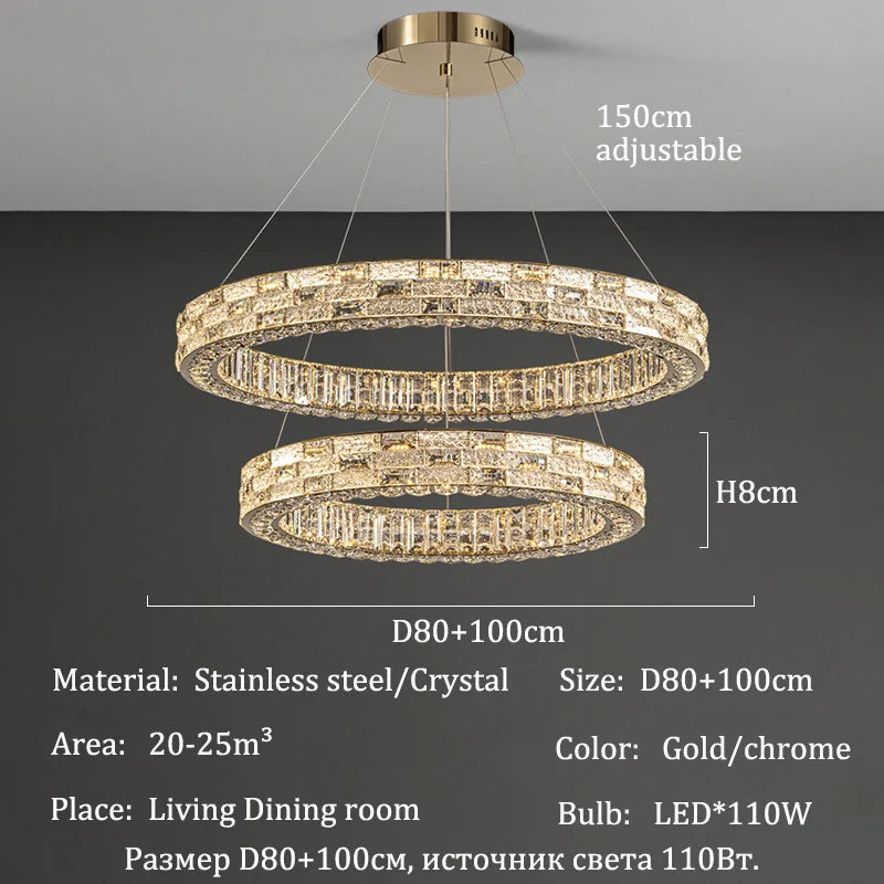 Afralia™ Crystal Pendant Chandelier - Postmodern Nordic Luxury Lighting Fixtures