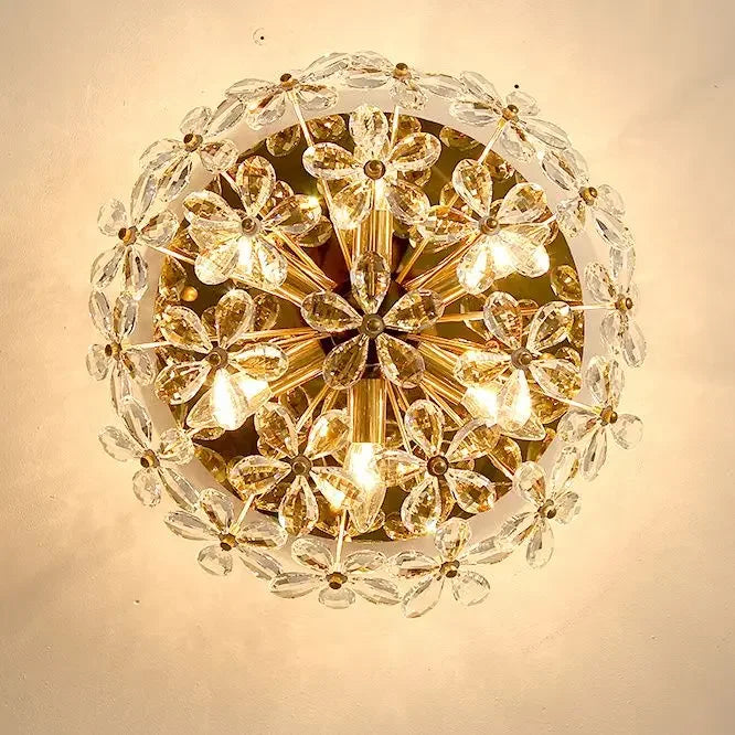 Afralia™ Luxury Flower Chandeliers: French Retro Crystal Lighting for Living Room & Bedroom