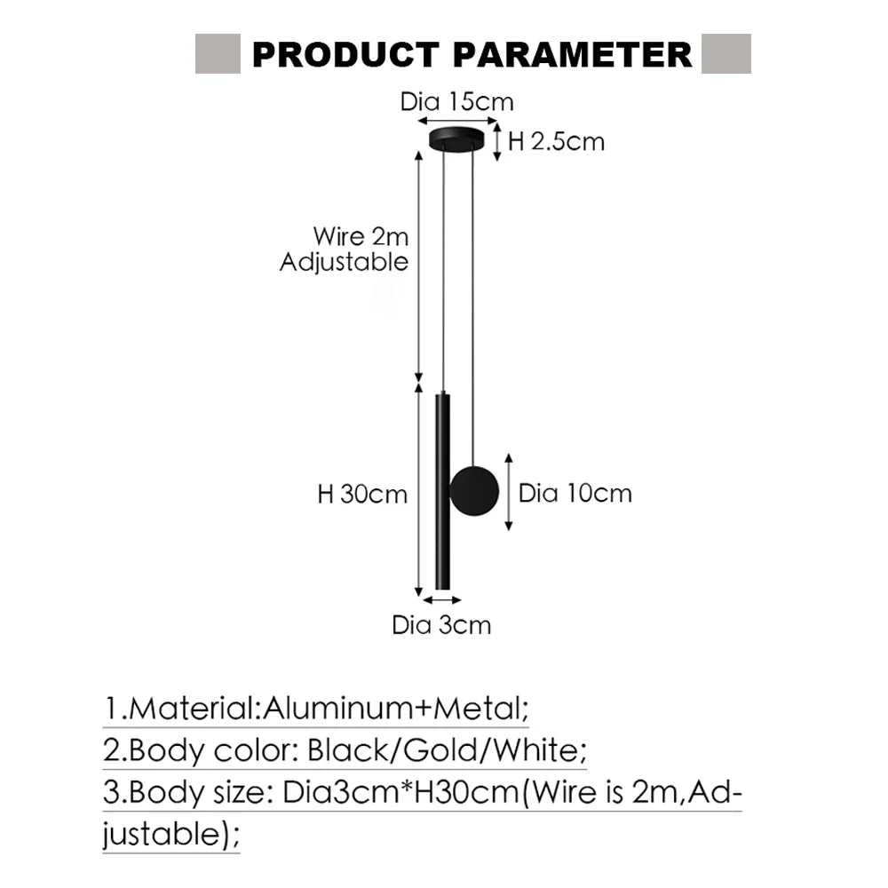 Afralia™ Modern Adjustable Pendant Lights for Kitchen Island Bedroom Living Room