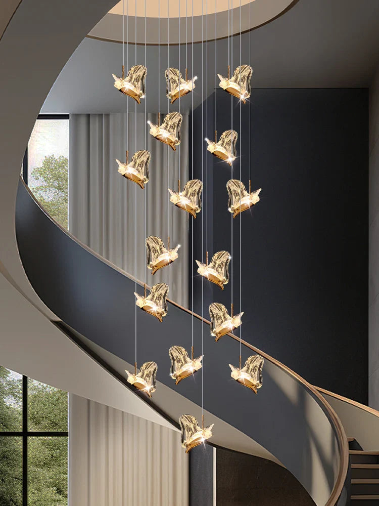 Afralia™ Crystal Chandelier: Modern Luxury Pendant Lights for Living Room, Staircase, Villa