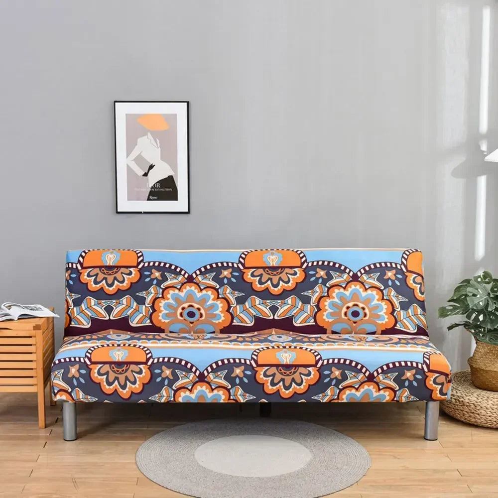 Afralia™ Stretchy Futon Sofa Cover for Sofa without Armrests