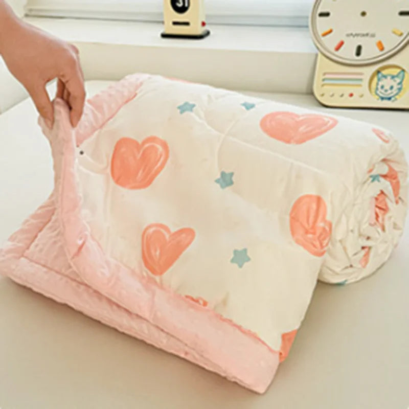 Afralia™ Cartoon Pattern Summer Comforter: Skin-Friendly Breathable Quilt for Kids & Adults