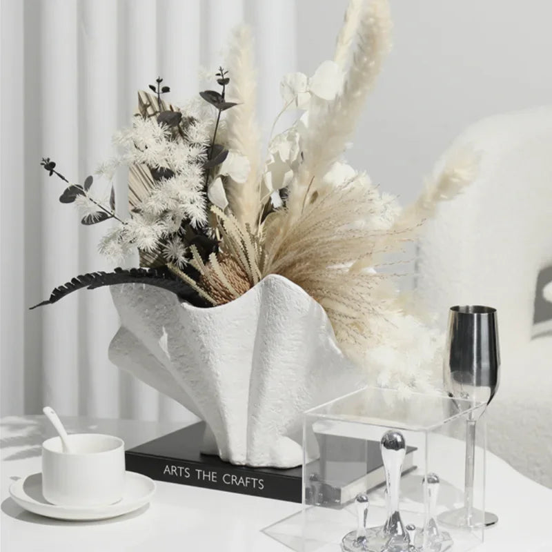 Afralia™ Wide Mouth Ceramic Vase for Stylish Flower Arrangements