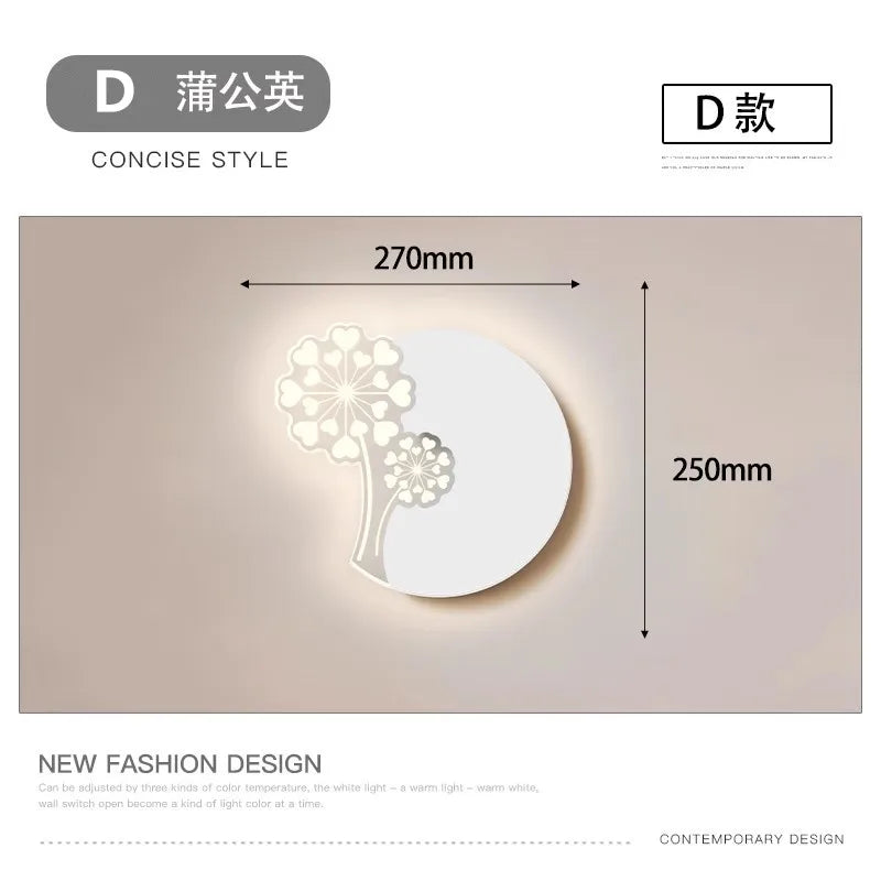 Afralia™ Luxury LED Wall Lamp for Bedroom and Living Room - Creative Acrylic Design