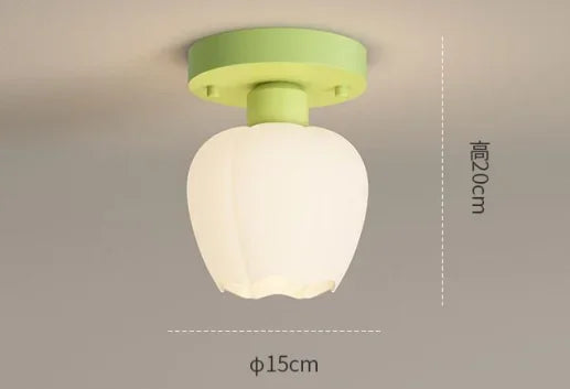 Afralia™ Orchid Glass Iron Art Pendant Lamp for Living Room