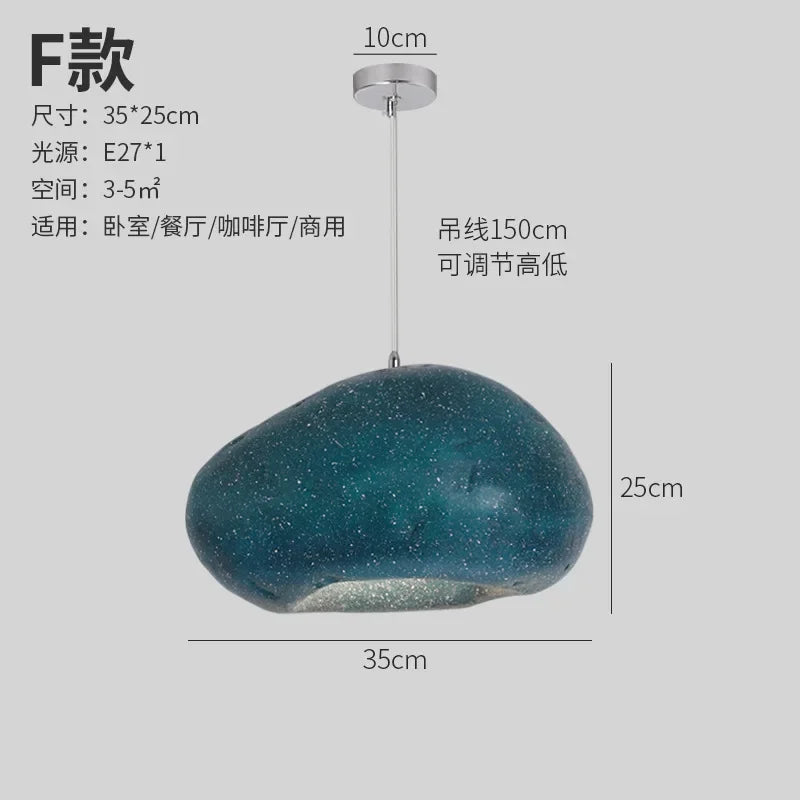 Afralia™ Minimalist Resin Pendant Light: Modern Nordic Chandelier for Restaurant and Bar Counter