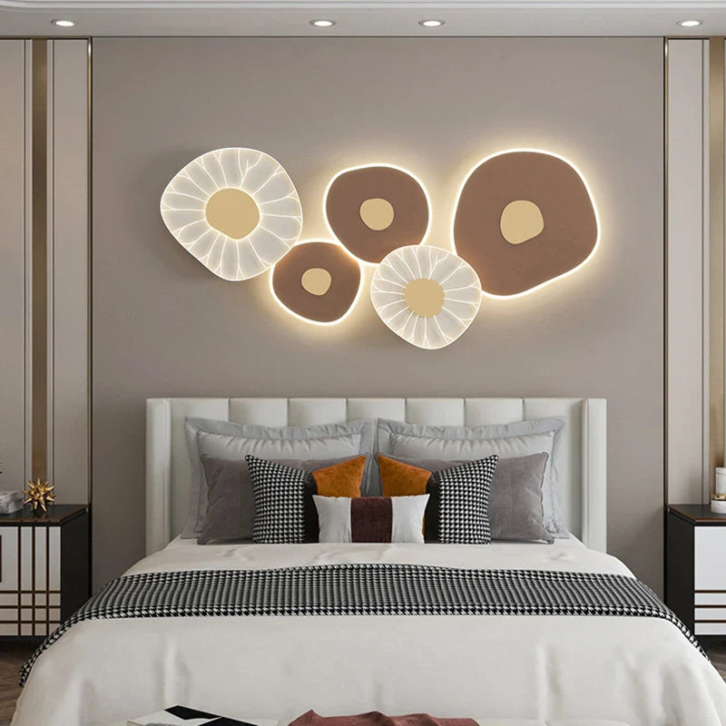 Afralia™ Lotus Leaf LED Wall Light: 3 Dimming Modes, Stylish Décor for Home, Hotel, Restaurant