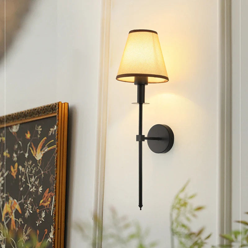 Afralia™ Nordic Fabric Wall Sconce for Bedroom Decor - Elegant Room Lighting Fixture
