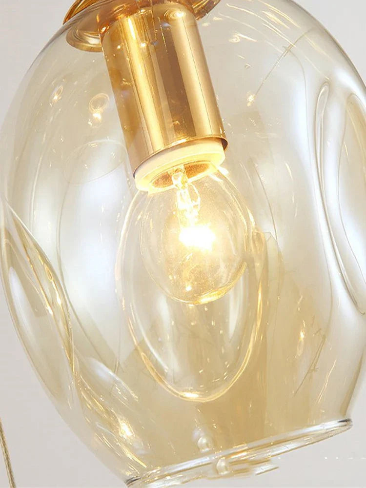 Afralia™ Glass Ball Spiral Chandelier for Luxury Living Space