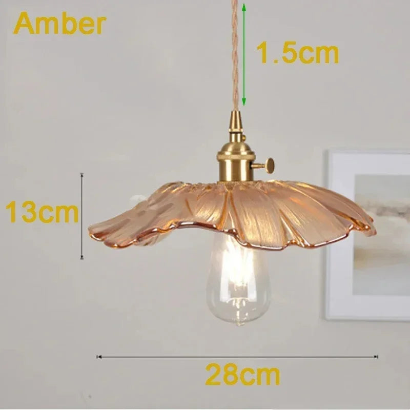 Afralia™ Flower Glass Pendant Lights for Home Decor & Lighting in Living Room, Bedroom, Shop