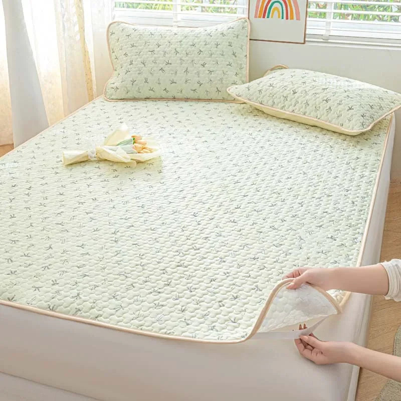Afralia™ Floral Latex Cooling Mattress Set, Multi-Layer Soft Cushion, Breathable & Quick Cooling