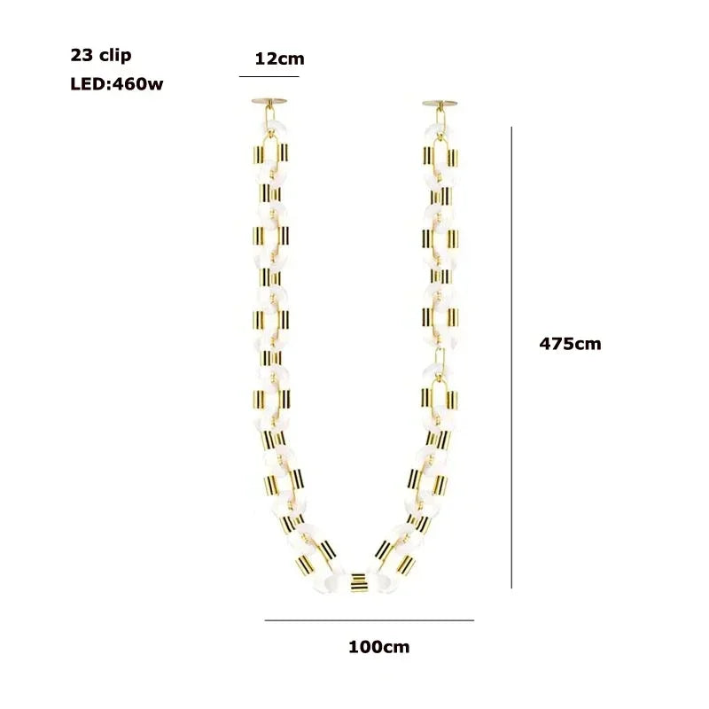 Afralia™ Crystal Gold Chain Chandelier Ceiling Lamp for Home Décor