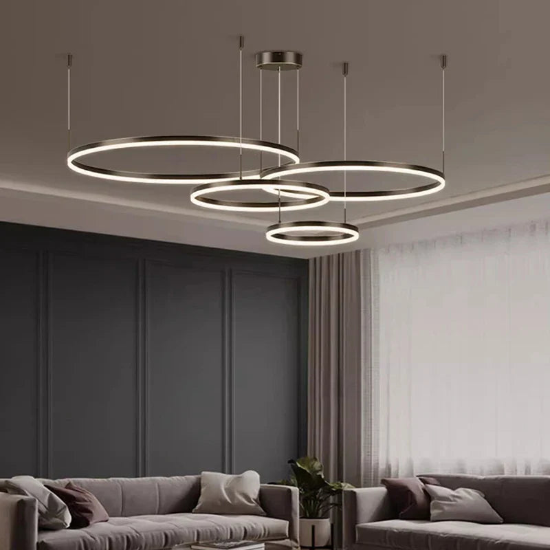 Afralia™ Modern LED Pendant Chandelier for Living Room Dining Room Indoor Lighting