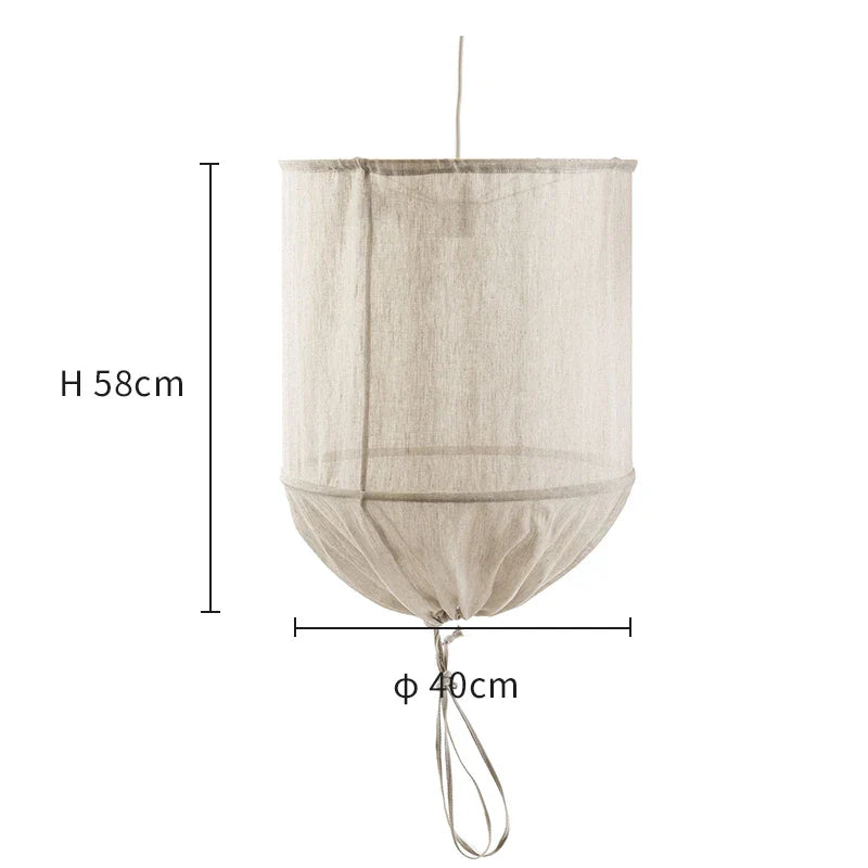 Afralia™ Linen Cloth Pendant Light: Elegant Bohemian Fabric Chandelier for Home, Restaurant, Hotel