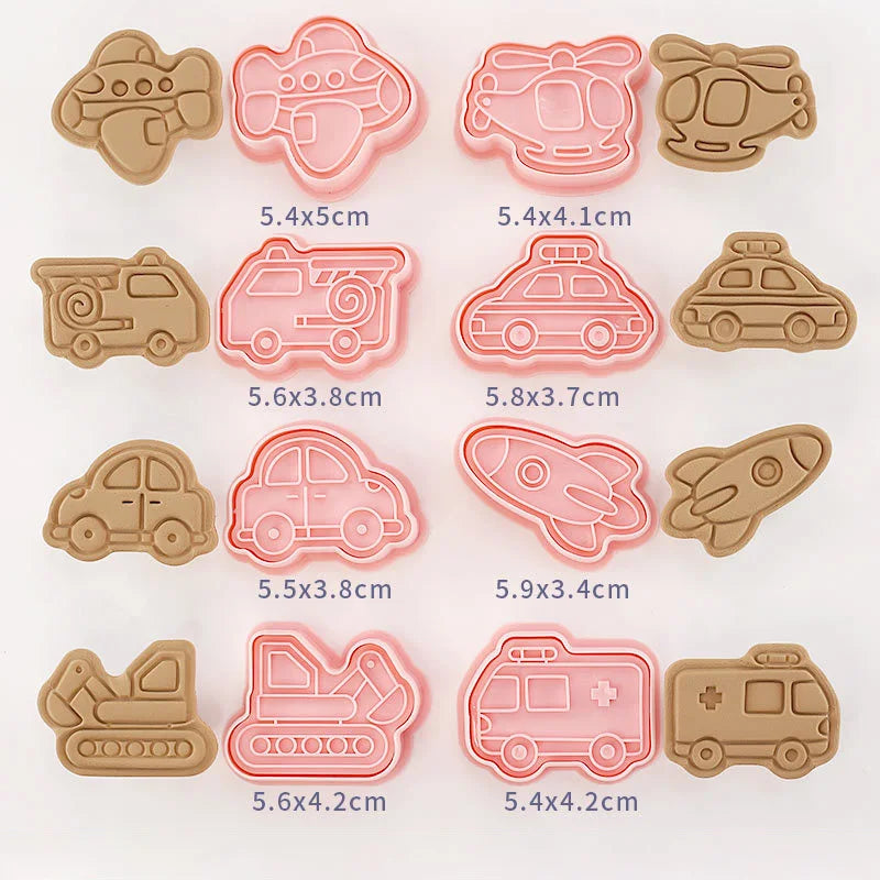 Afralia™ Engineering Truck Cookie Cutters Set