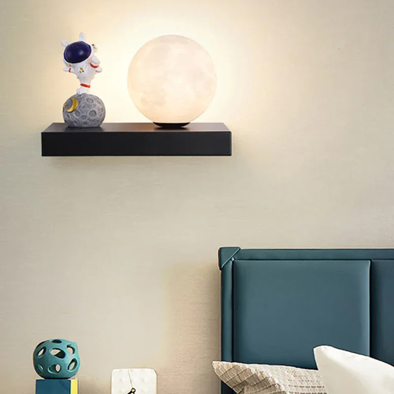 Afralia™ Modern Resin Astronaut Wall Lights: Nordic Style LED Wall Lamp