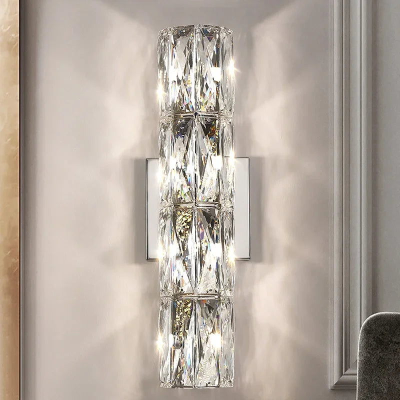 Afralia™ Crystal High-End Wall Lamp for Luxury Living Room, Bedroom, Villa Lighting