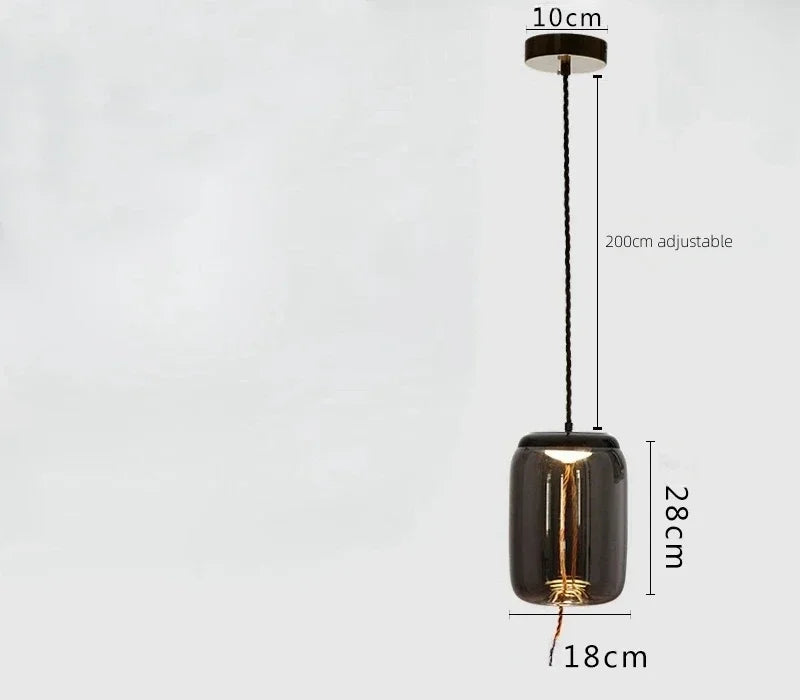 Afralia™ Modern LED Glass Chandelier for Living Room Bedroom Kitchen Pendant Lamp