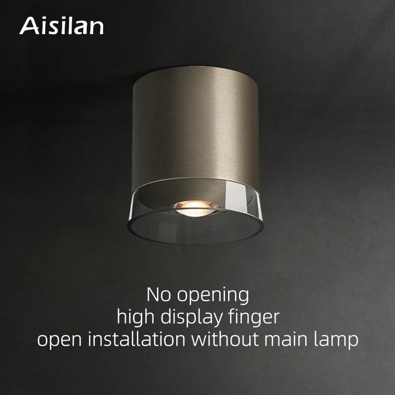 Afralia™ 7W High CRI 97 LED Downlight for Living Room, Nickel Color