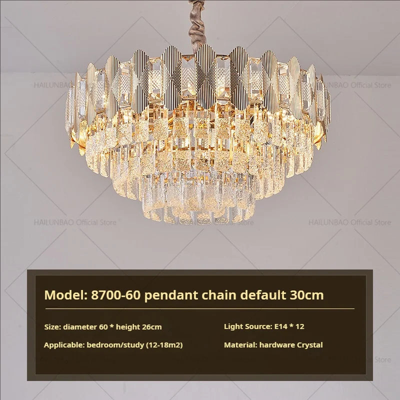 Afralia™ Nordic Crystal Chandelier: Elegant European Luxury for Living & Dining Room