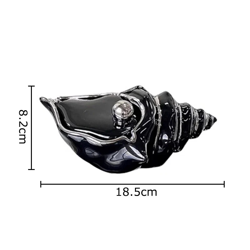 Afralia™ Conch Ashtray: Silver Plated Desk Decoration & Windproof Ceramic Smoking Accessory