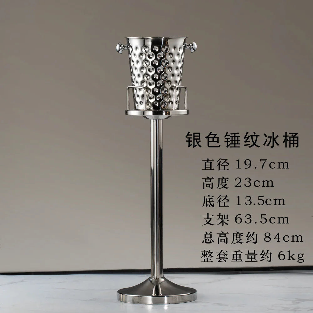 Afralia™ Stainless Steel Ice Bucket Stand for Champagne, Wine & Beer Cooling