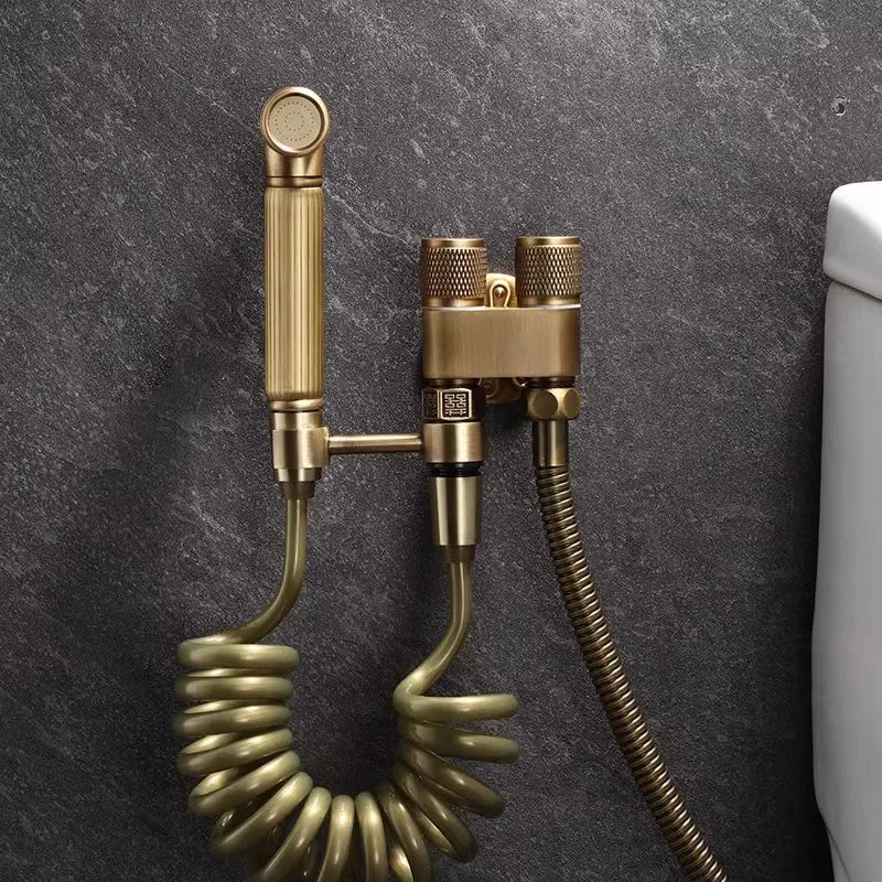 Afralia™ Antique Bronze Bidet Sprayer Set with High Pressure Gun