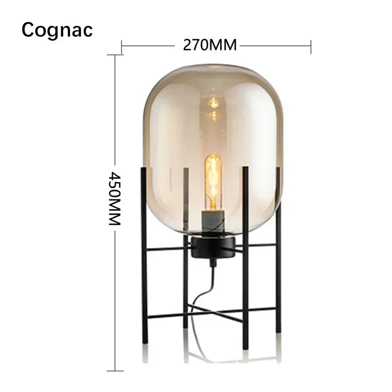 Afralia™ Modern Glass LED Floor Lamp for Living Room, Bedroom, Dining, and Home Decor