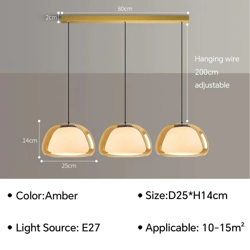 Afralia™ Glass Jelly Pendant Lamp: Minimalist Luxury Design for Home Living Room Bedroom