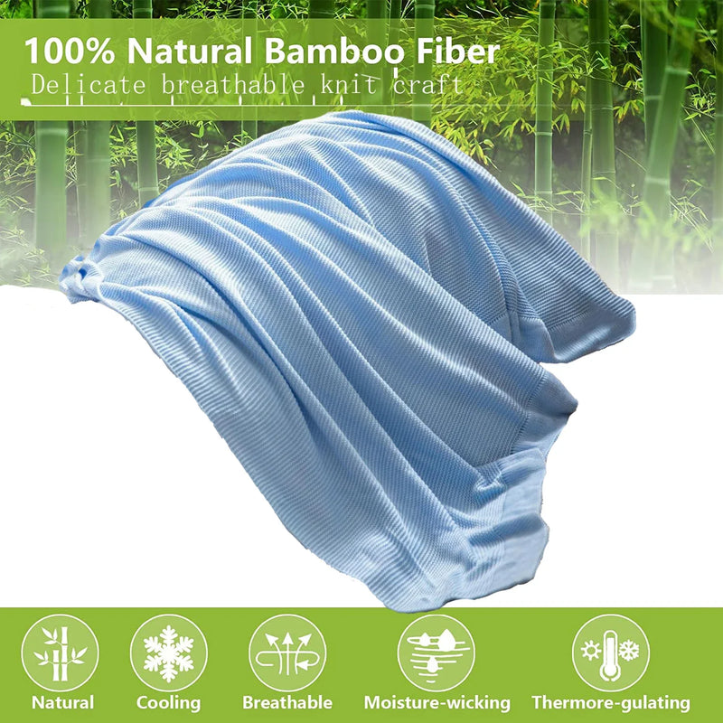 Afralia™ Bamboo Cooling Throw Blanket - Stay Cool All Summer, Ideal for Hot Sleepers