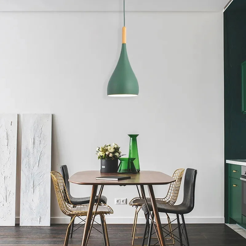 Afralia™ Wood Pendant Light: Modern Nordic Kitchen Ceiling Lamp for Dining Room & Coffee Bar