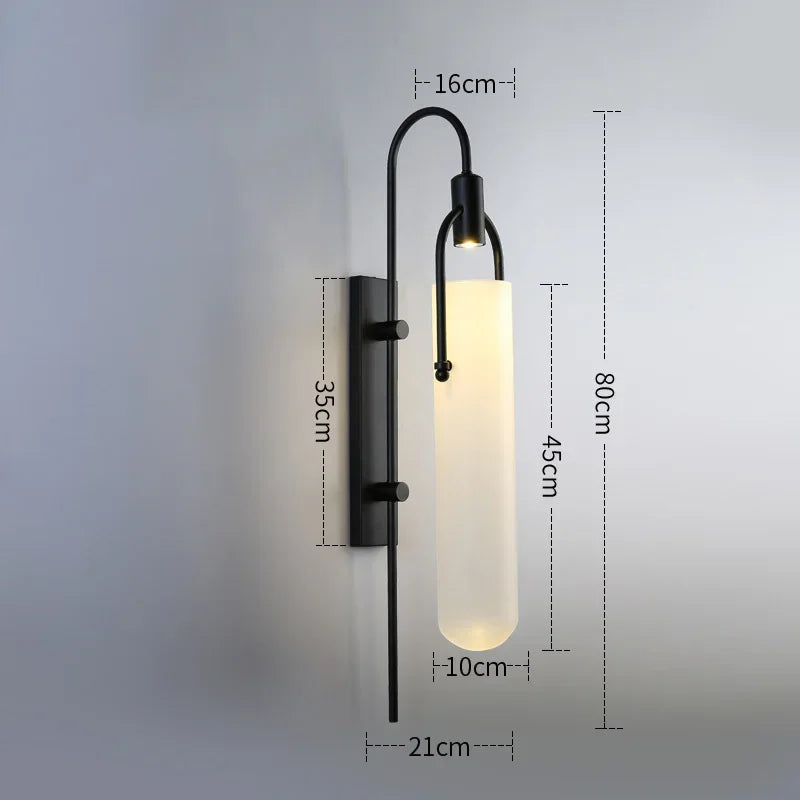 Afralia™ Modern Glass Wall Sconce Light Fixture for Bedside Living Room