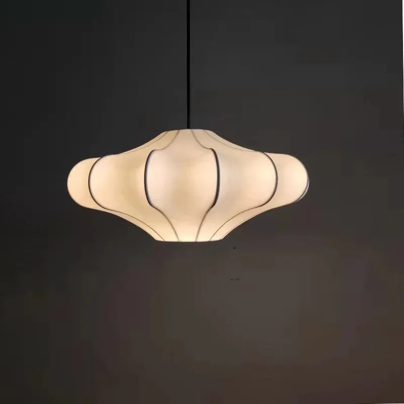 Afralia™ Silk Japan Chandelier Pendant Light for Home Decor - Wabi Sabi Ceiling Lamp