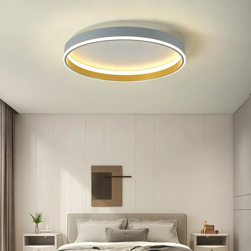 Round Bedroom LED Ceiling Lights by Afralia™ - Modern Nordic Living Room Minimalist Lamp Lighting