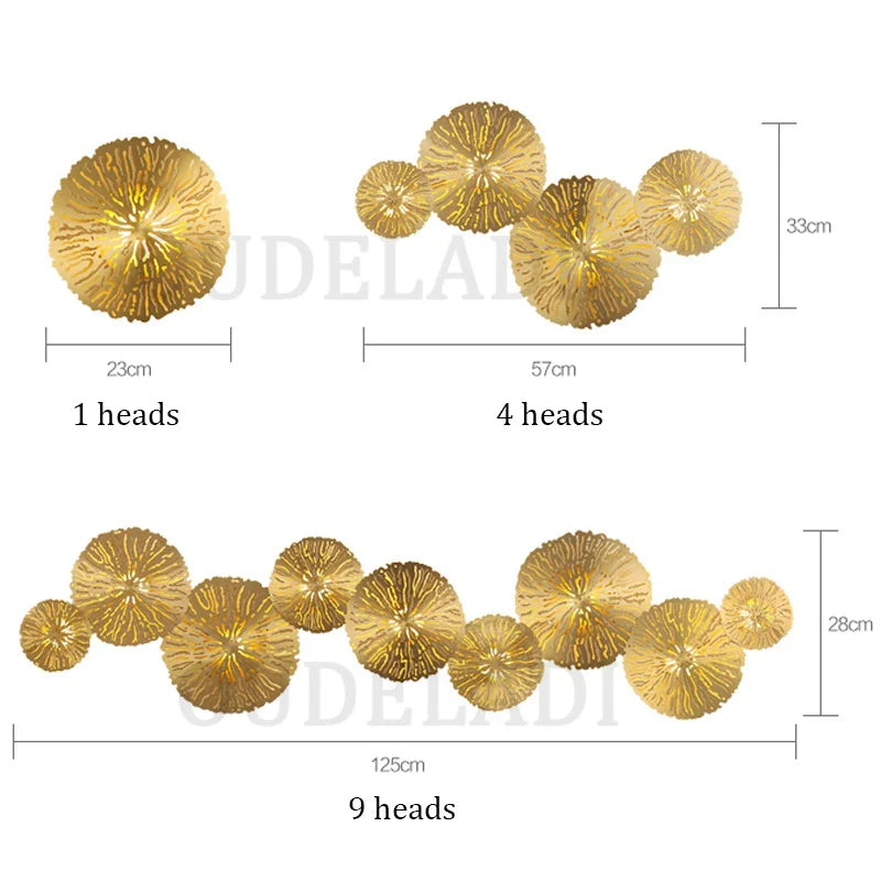 Afralia™ Lotus Leaf LED Wall Sconce - Copper Industrial Luminaire