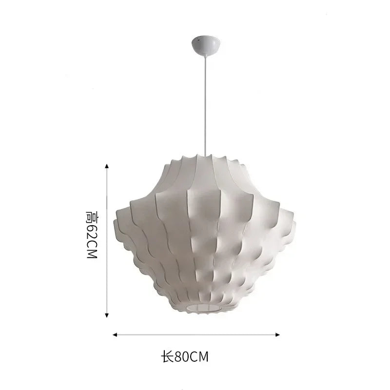 Afralia™ Silk Cocoon Pendant Light for Living Room Bedroom Dining Decor